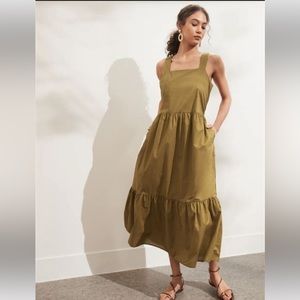 Banana Republic Poplin Tiered Maxi Dress